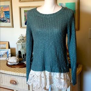 Open knit sweater